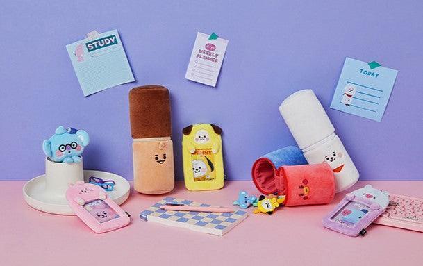 BT21 Baby Study With Me Face Pencil Case - Oppastore