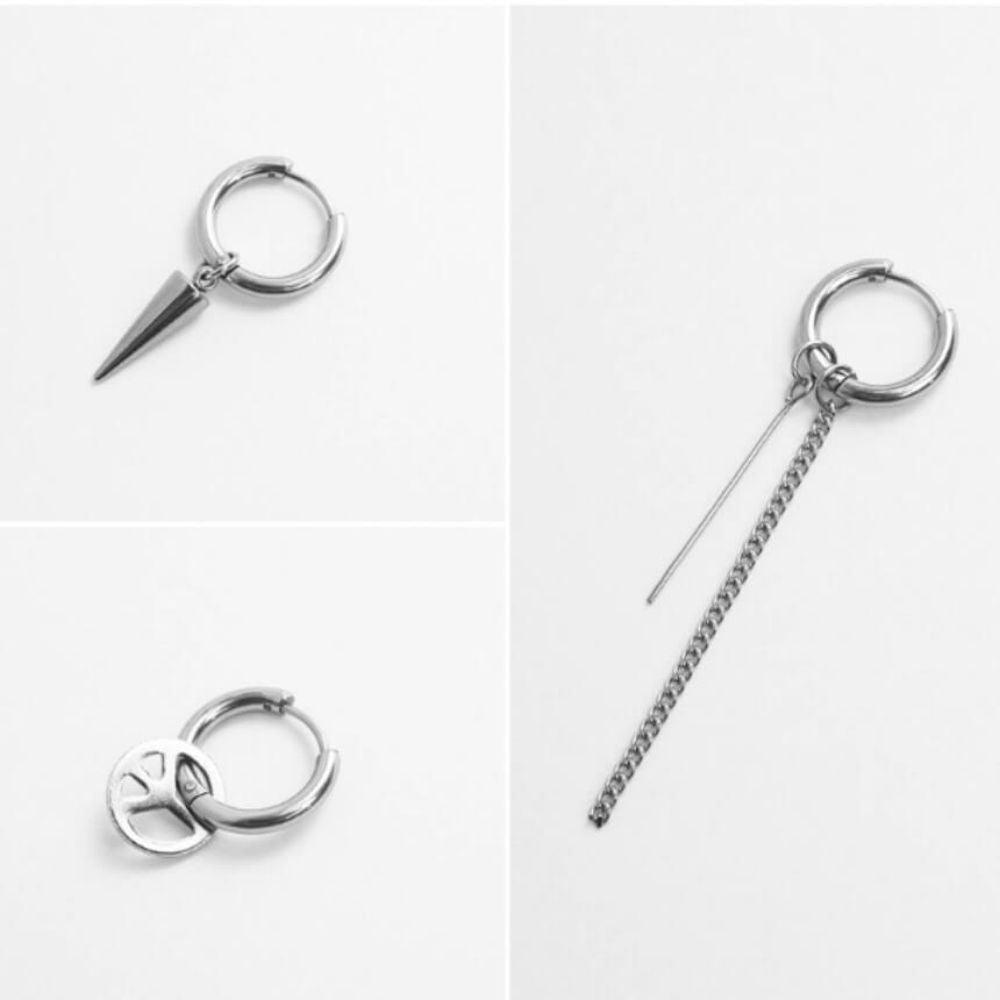 BTS Jimin Needle and Chain Earrings - Oppastore