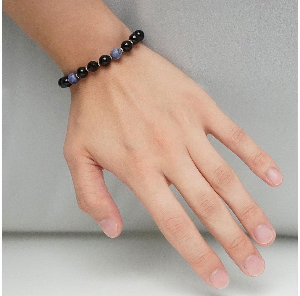 BTS Jungkook X Delixir Onyx Sodalite Natural Stone Gemstone Bracelet - Oppastore