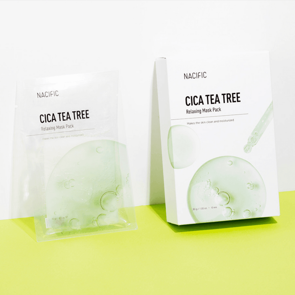 EXO Chanyeol X Nacific Cica Tea Tree Relaxing Sheet Mask (Set of 10) - Oppastore