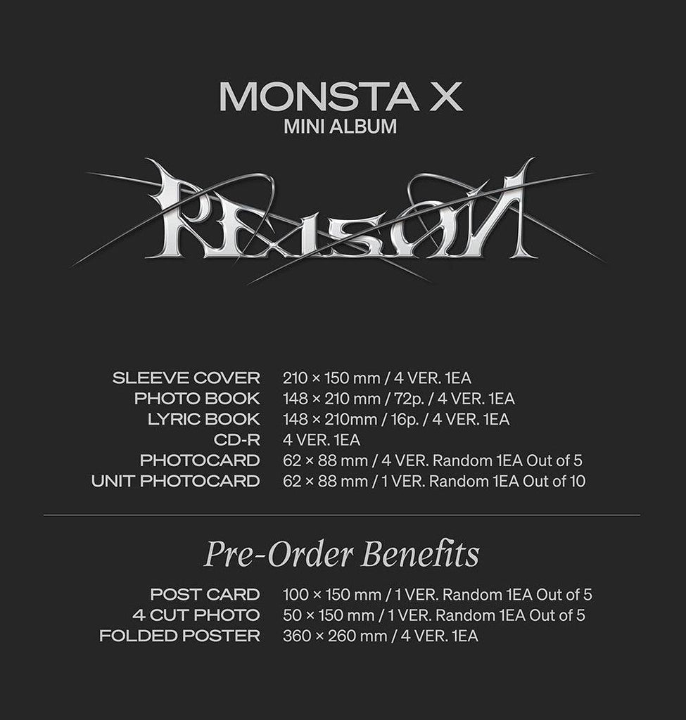 MONSTA X - Reason 12Th Mini Album - Oppastore